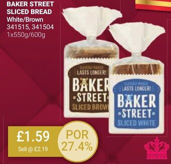 Bestway BAKER STREET SLICED BREAD White/Brown 341515, 341504 1x550g/600g offer