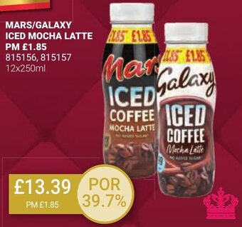 Bestway MARS/GALAXY ICED MOCHA LATTE 12x250ml offer