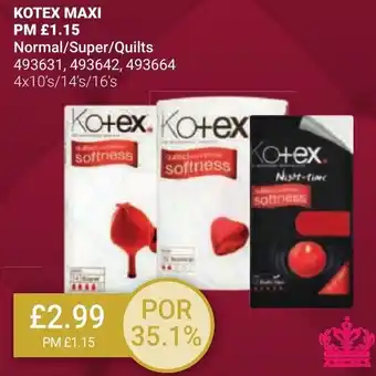 Bestway KOTEX MAXI Normal/Super/Quilts 493631, 493642, 493664 4x10's/14's/16's offer