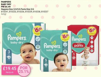 Bestway PAMPERS BABY DRY offer