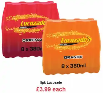 Farmfoods 8pk Lucozade offer