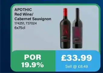 Bestway Apothic Red Wine-cabernet Sauvignon offer