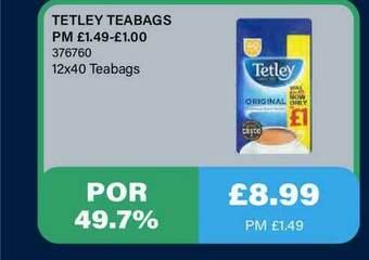 Bestway Tetley Teabags offer