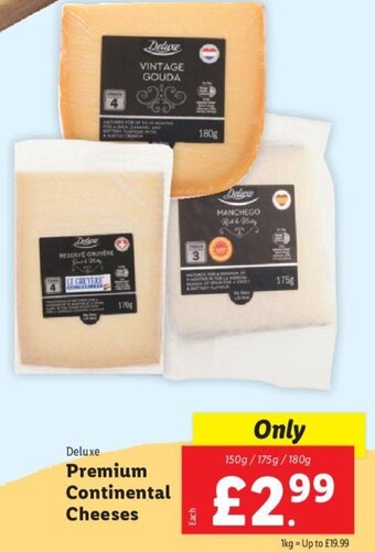 Lidl Deluxe Premium Continental Cheeses offer