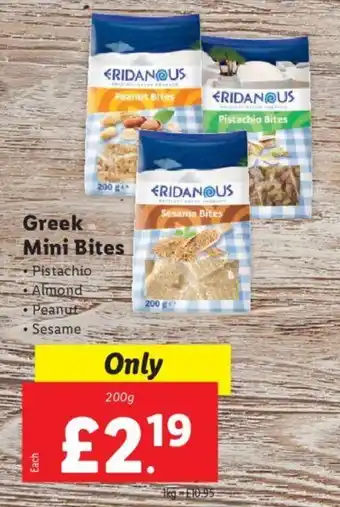 Lidl Greek Mini Bites 200g offer