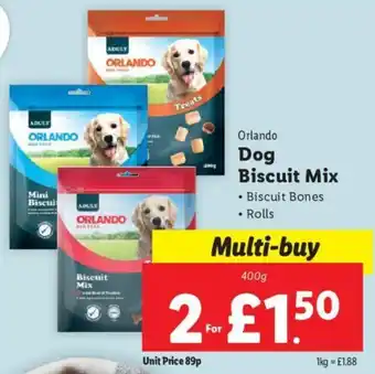 Lidl Orlando Dog Biscuit Mix • Biscuit Bones • Rolls offer