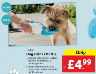Lidl • Zoofari Dog Drinks Bottle offer