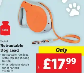 Lidl Zoofari Retractable Dog Lead offer