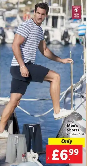 Lidl Livergy Men's Shorts • In sizes: S-XL offer