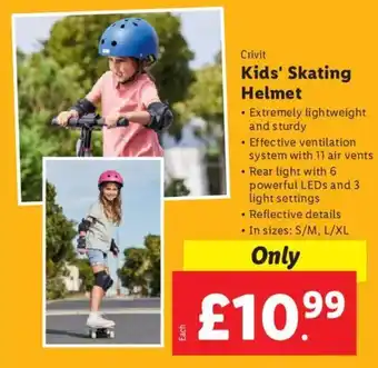 Lidl Crivit Kids' Skating Helmet offer