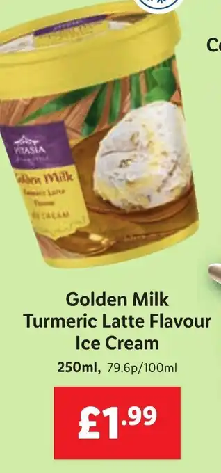 Lidl Golden Milk Turmeric Latte Flavour Ice Cream 250ml offer