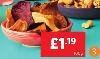 Lidl 3 Deluxe Vegetable Crisps, 100g, offer