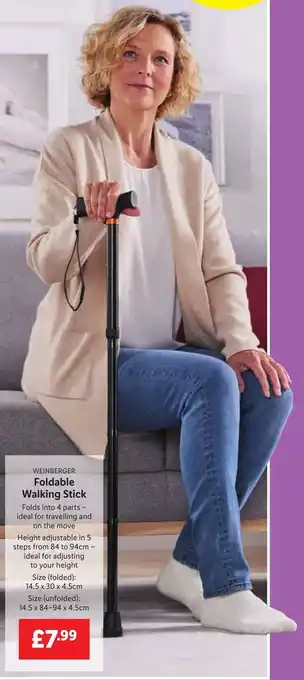 Lidl Foldable Walking Stick offer