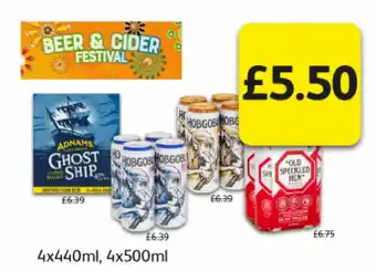 Londis BEER & CIDER FESTIVAL 4x440ml, 4x500ml offer