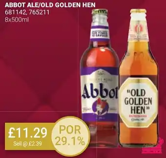 Bestway ABBOT ALE/OLD GOLDEN HEN 681142, 765211 8x500ml offer