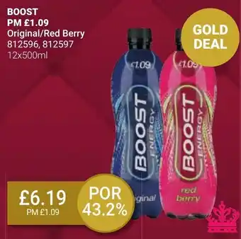 Bestway BOOST Original/Red Berry 812596, 812597 12x500ml offer
