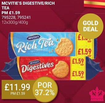 Bestway MCVITIE'S DIGESTIVE/RICH TEA offer
