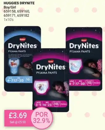 Bestway HUGGIES DRYNITE Boy/Girl offer