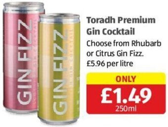Aldi Toradh Premium Gin Cocktail offer