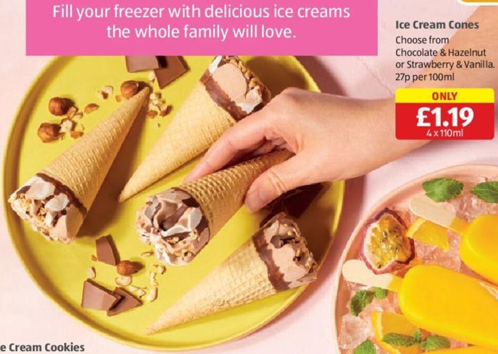 Ice Cream Cones offer at Aldi