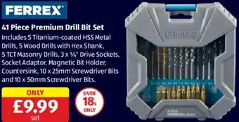 Aldi 41 Piece Premium Drill Bit Set offer