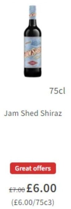 Asda Jam Shed Shiraz offer