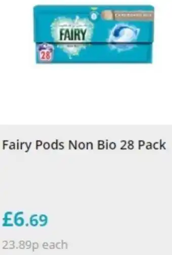 Fairy Pods Non Bio 28 Pack