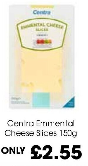 Centra Centra Emmental Cheese Slices 150g offer