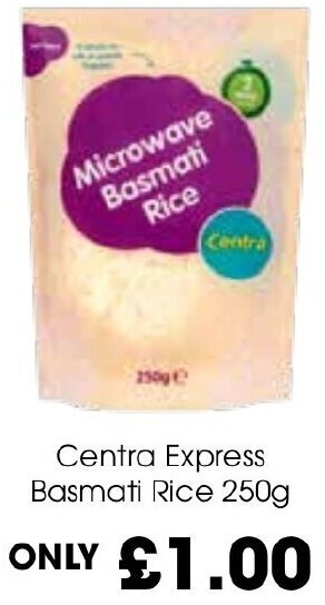 Centra Express Basmati Rice 250g