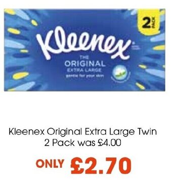 Kleenex Original Extra Large Twin 2 Pack