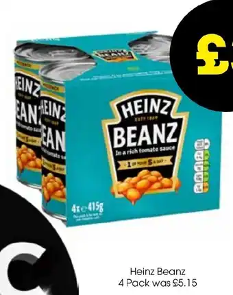 Centra Heinz Beanz 4 Pack was £5.15 offer