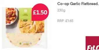 Filco Supermarkets Co-op Garlic Flatbread 230g offer