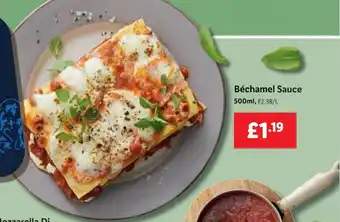 Lidl Béchamel Sauce 500ml, £2.38/L offer