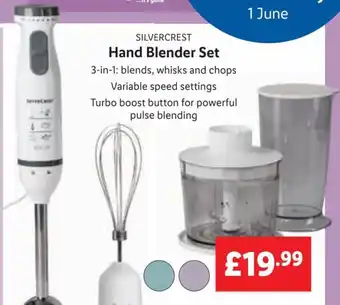 Lidl SiSILVERCREST Hand Blender Set 3-in-1: blends, whisks and chops offer