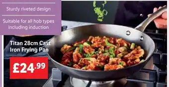 Lidl Titan 28cm Cast Iron Frying Pan offer