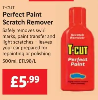 Lidl T-CUT Perfect Paint Scratch Remover Safely removes swirl marks, paint transfer and light scratches - leaves your car offer