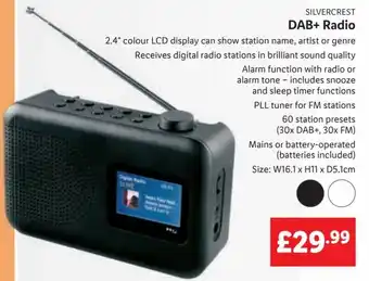 Lidl SILVERCREST DAB+ Radio offer