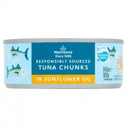 Morrisons Morrisons fad free tuna chunks in sunflower oil offer