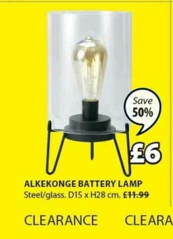 JYSK Alkekonge Battery Lamp offer