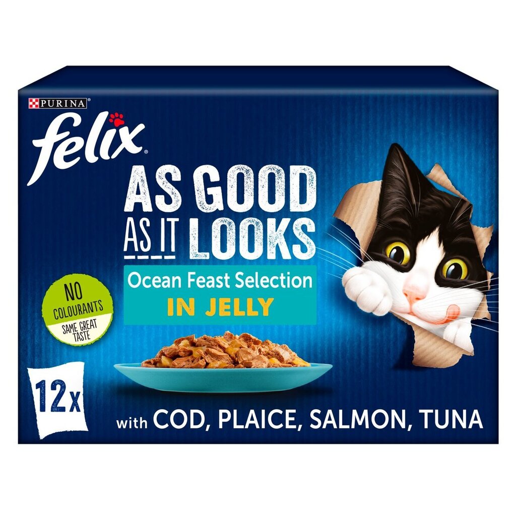 Felix as good as it looks ocean feasts selection in jelly wet cat food
