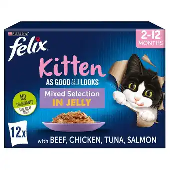 Morrisons Felix as good as it looks kitten mixed selection in jelly wet cat food offer
