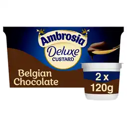 Morrisons Ambrosia deluxe belgian chocolate custard twinpots offer