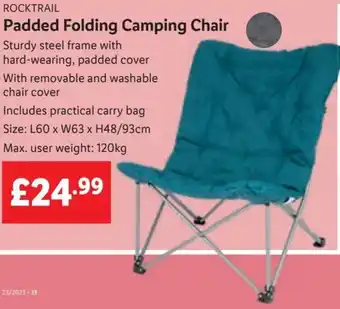 Lidl ROCKTRAIL Padded Folding Camping Chair offer