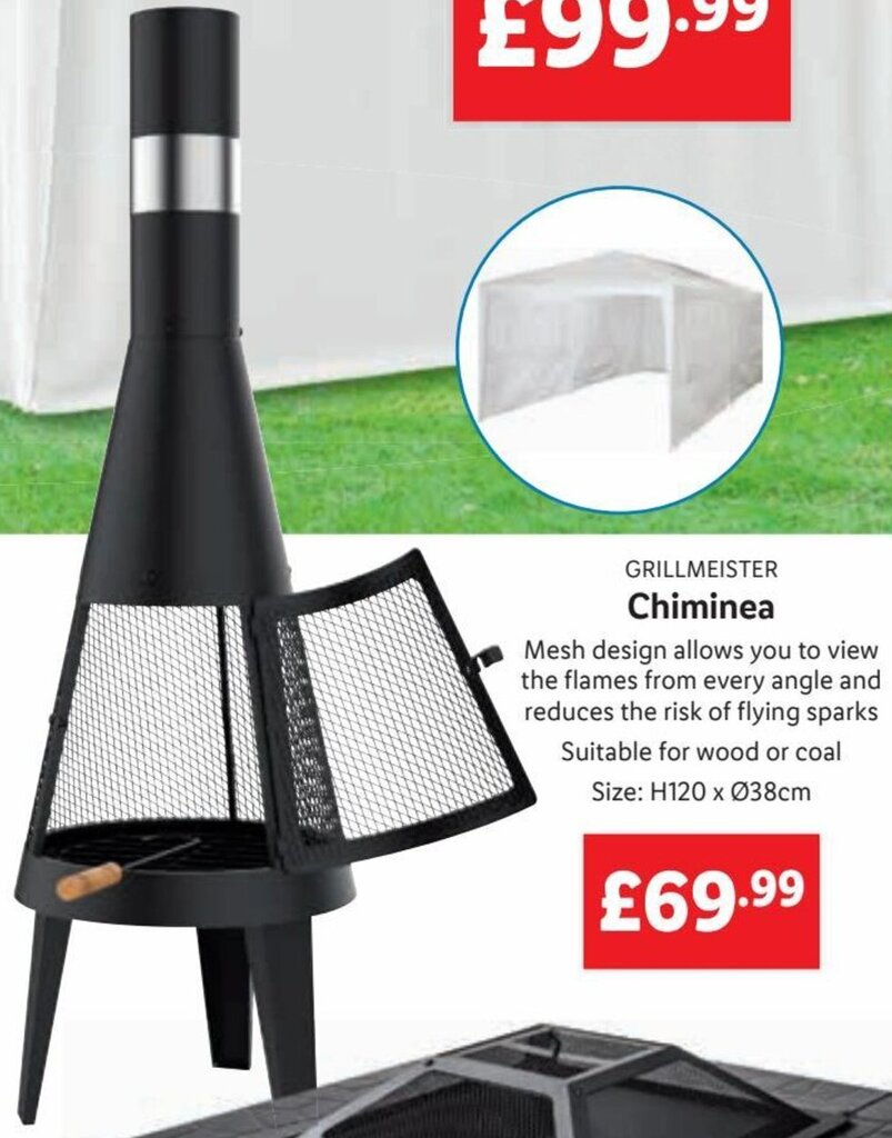 GRILLMEISTER Chiminea offer at Lidl