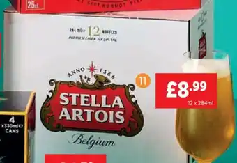 Lidl Stella Artois Lager 4.6%, 12 x 284 ml offer