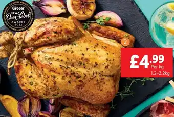 Lidl Corn-Fed Free-Range Whole Chicken 1.2-2.2kg offer