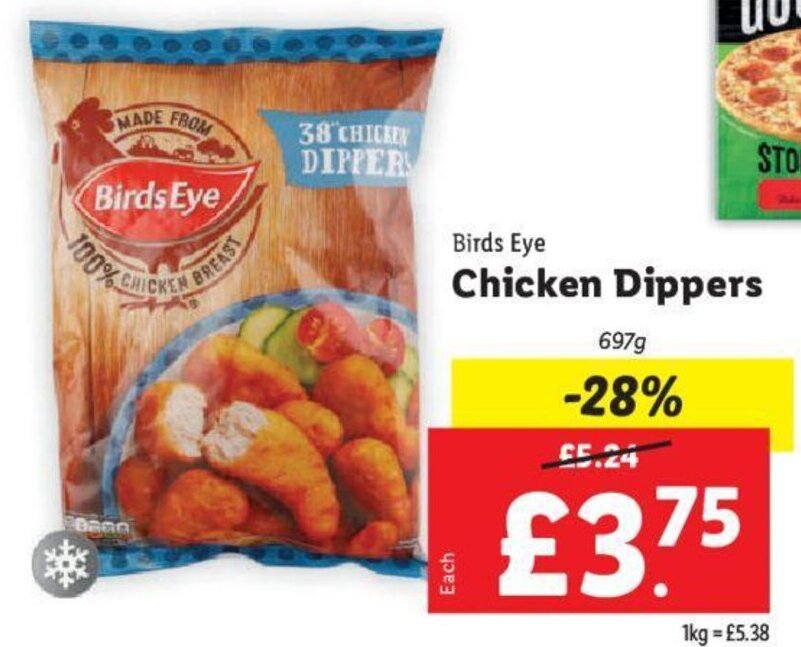 Birds Eye Chicken Dippers 697g offer at Lidl
