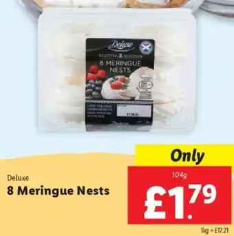 Lidl Deluxe 8 Meringue Nests 104g offer