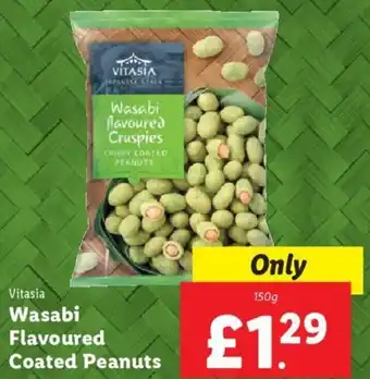 Lidl Vitasia Wasabi Flavoured Coated Peanuts 150g offer
