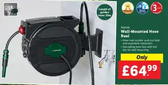 Lidl Parkside Wall-Mounted Hose Reel offer